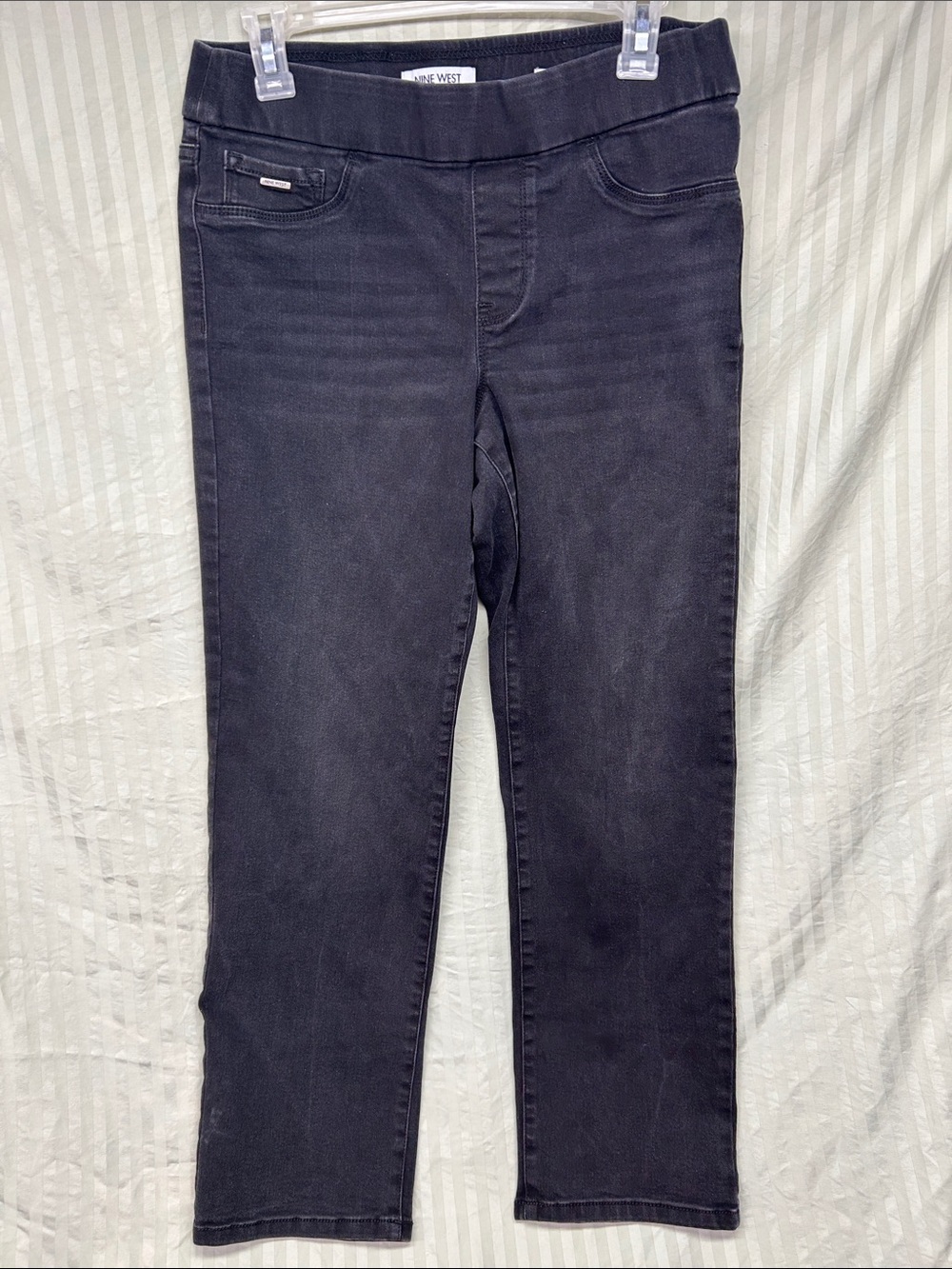 Nine West Dark Charcoal Pull-On Skinny Jeans